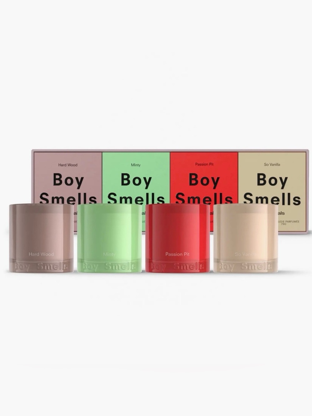 Boy Smells Essentials 4-Piece Votive Candle Gift Set Luxury Mini Candles New